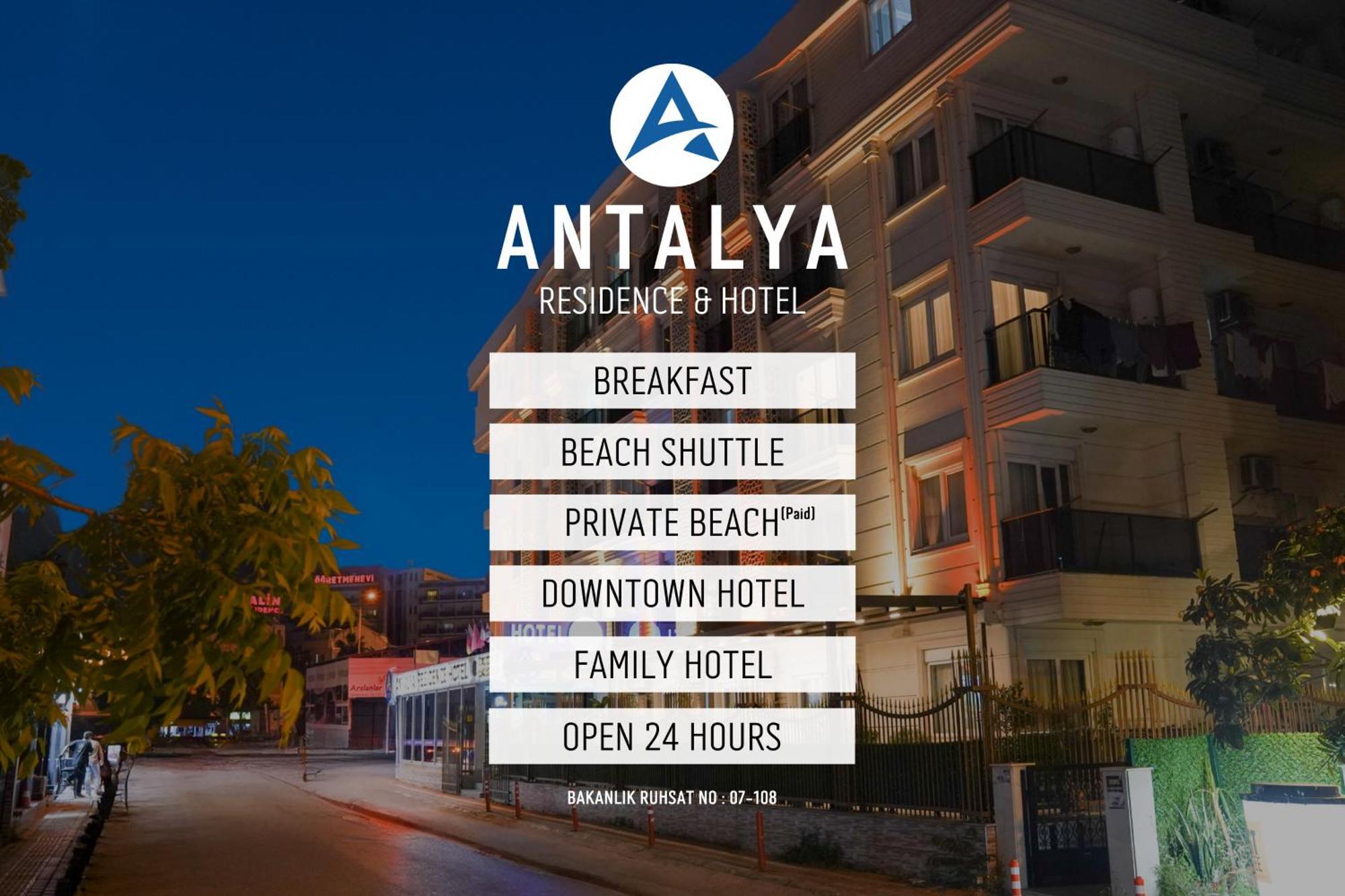 Antalya Residence Hotel Dış mekan fotoğraf